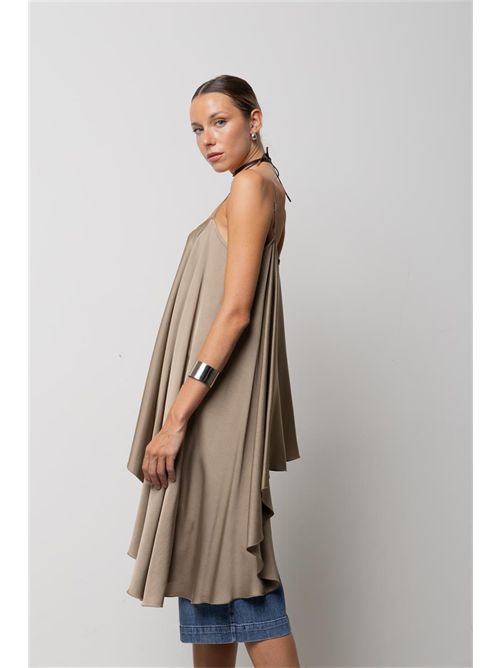 Top asimmetrico in raso KAOS | SPJAR009/5021